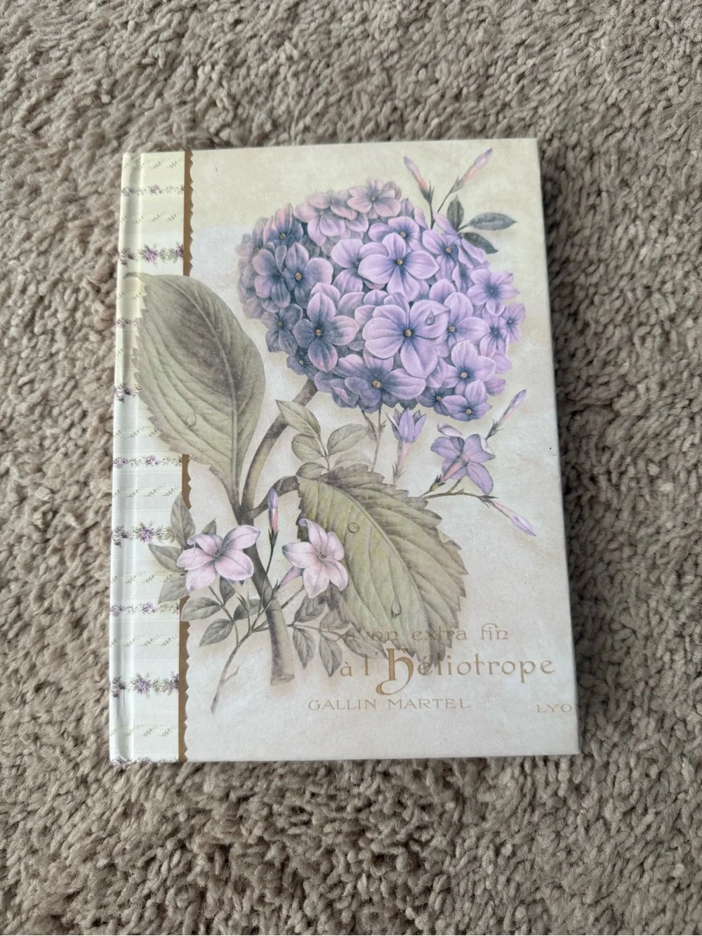 Floral Hardcover Journal with Lavender Hydrangea Design